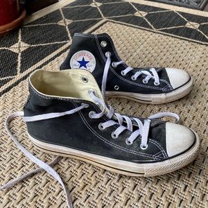 Black high top converse